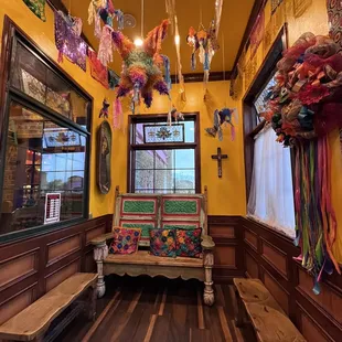 Waiting area of restaurant