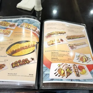 the menu of a mexican restaurant