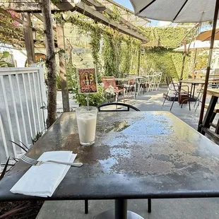 Beautiful outdoor seating... And I&apos;m here before the Sunday rush for a change