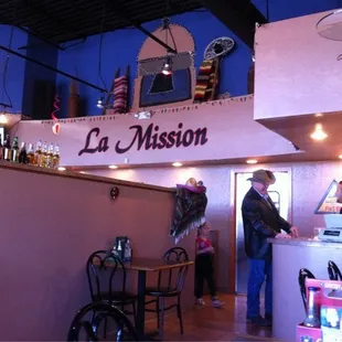 the interior of the restaurant