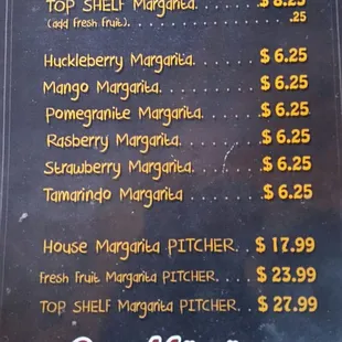 Plenty of delicious margarita drinks!