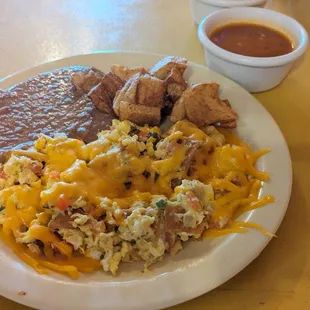 Migas. Delicious. $6.55 +$1 for cheese.