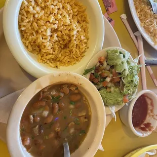 Sides with lunch fajitas