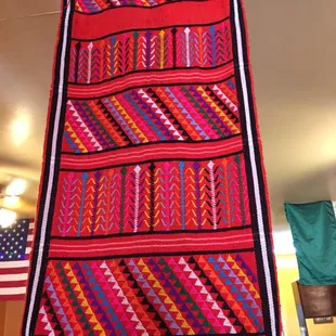 Tapestry hand woven.