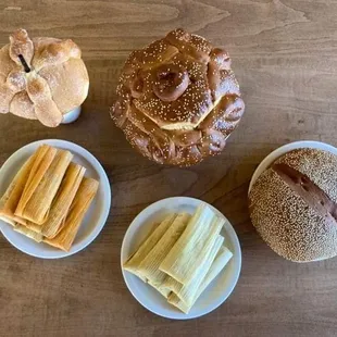 Pan dulce and tamales