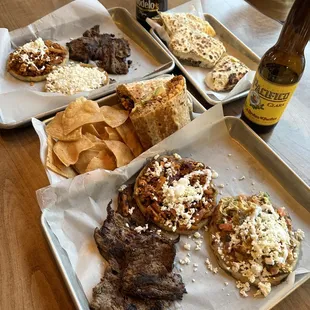 Picaditas, burritos, &amp; quesadilla