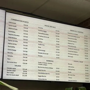 La Mixteca Menu Nov 2024