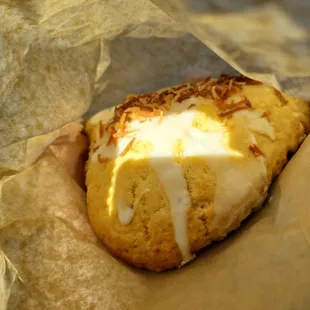 Coconut lime scone