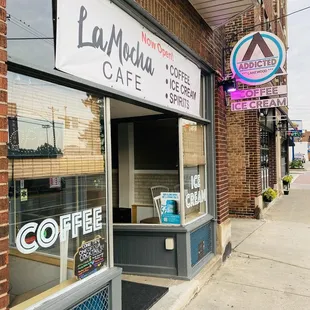 Outside LaMocha Cafe in Lakewood (July 2024) - located where Addicted Coffee and Ice-Cream used to be