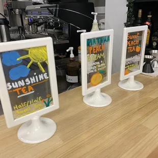 Inside LaMocha Cafe in Lakewood (July 2024) -- current tea specials
