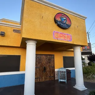 Front entrance of restaurant