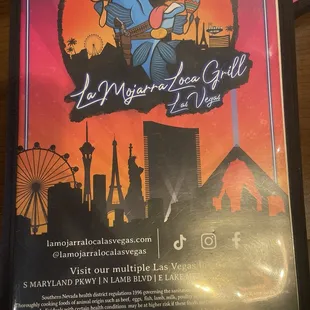 Menu front