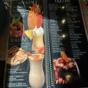 Drink menu