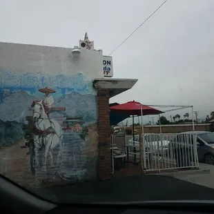 outside