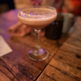 Strawberries and creamtini  Valentine's Day twist on espresso martini tasted like a chocolate covered strawberry