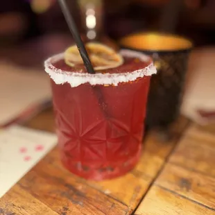 Mezcal hibiscus margarita