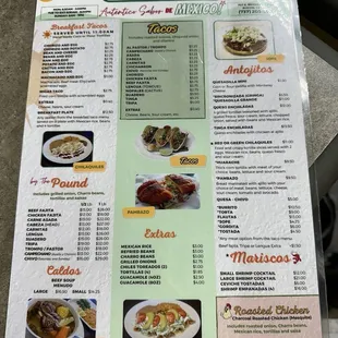 Updated Menu