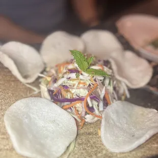 a plate of food on a table