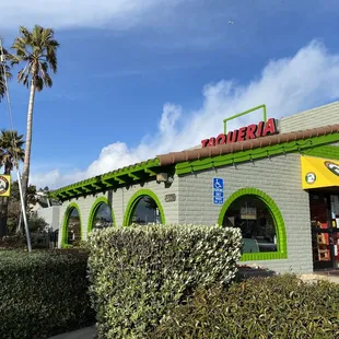 the front of the restaurant