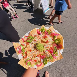 Meatless nachos