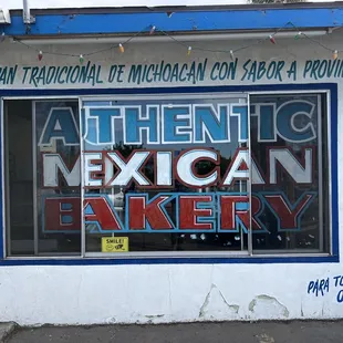 a mexican bakery window