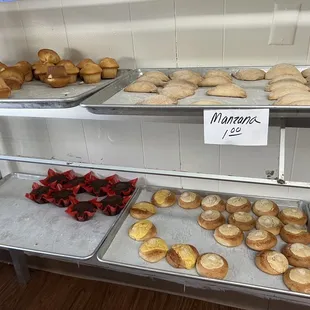 a variety of baked goods
