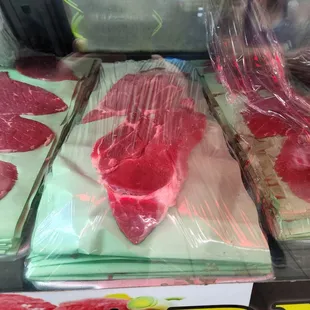 a display of meat