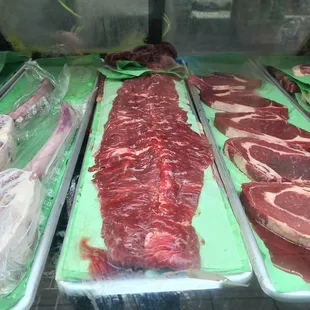a variety of meats