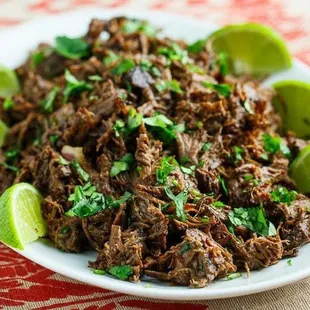 Barbacoa all meat that can be sell by pound or tacos!