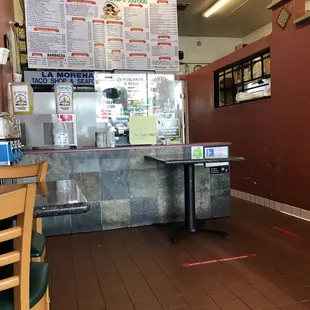 the interior of the restaurant