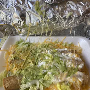 I got my rolled taco fix for the day he he he seems like I'm eating taco shop everyday these days lol