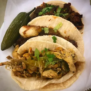three tacos on a plate
