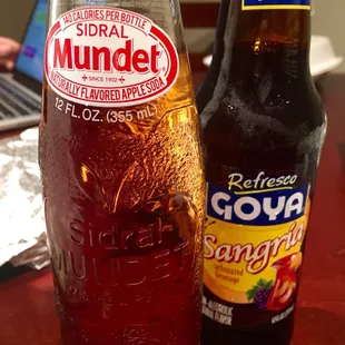 Apple soda and nonalcoholic sangria... Both yum!!