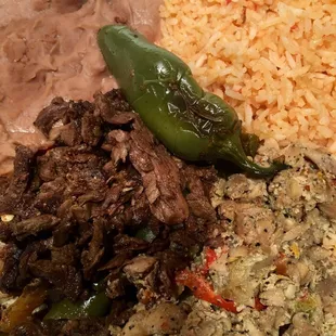 Deliciousness!!! All this plus 5 corn tortillas to make tacos and all the salsa, guac, and pico de gallo that I can carry... $8.99!