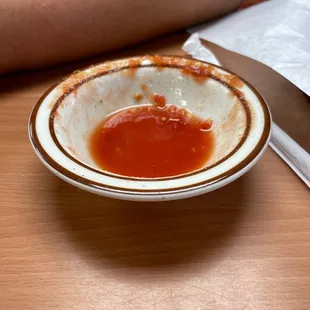 There was salsa here. It&apos;s gone now yummmmmm
