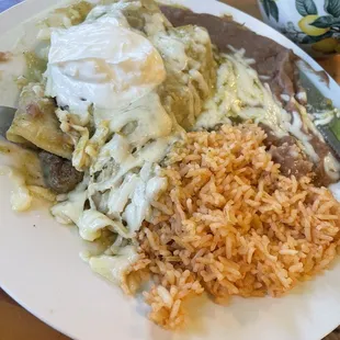 Two enchilada plate