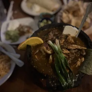a bowl of food on a table