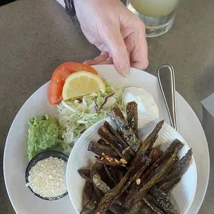 A roasted jalapeno appetizer, HOT.