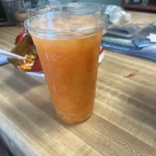 Papaya aguas fresca (made from fresh papaya!!)