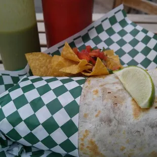 Morenita burrito. Steak and Chile relleno