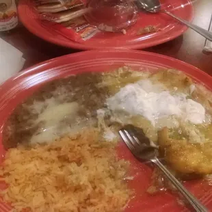 Chicken Enchilada Plate