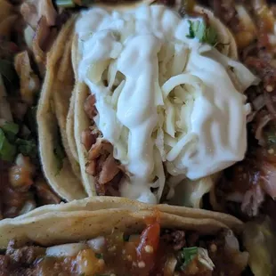 a plate of tacos