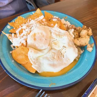 Chipotle cream chilaquiles with eggs