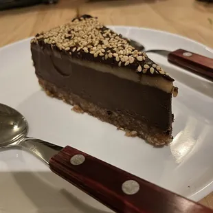 Chocolate tahini tart