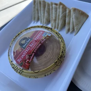 Hummus and pita bread