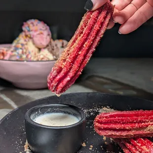Red velvet churros