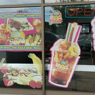 LA Neveria outside signage ... making me hungry again for an ice cold dessert.