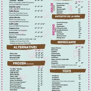 This is their full menu.