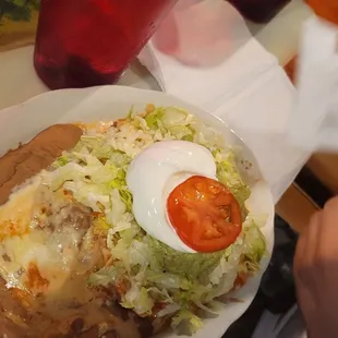 a plate of food on a table
