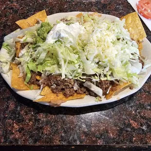 Beef nachos